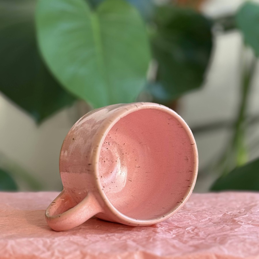 Keraminis puodelis su ąsele ŠIRDELĖ - Magnolija